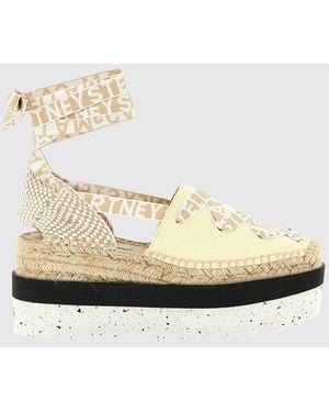 Stella McCartney Gaia Organic Cotton Canvas Wedge Espadrilles - Natural
