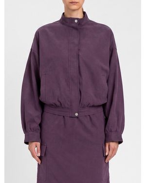 Twinset Cotton Blend Jacket - Purple
