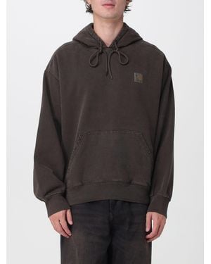 Carhartt Relaxed Fit Cotton Hoodie With Kangaroo Pocket - Grey