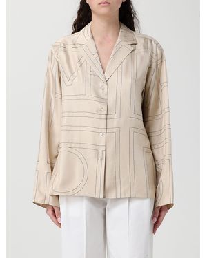 TOTEME Silk Shirt With Logo - Natural