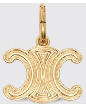 Celine Triomphe Monogram Pendant - White