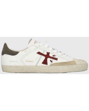 Premiata Steven Used Leather Trainers - White