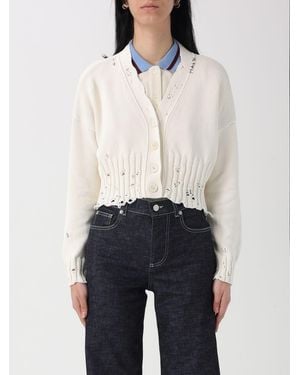 Marni Distressed Baumwoll-Cardigan - Weiß