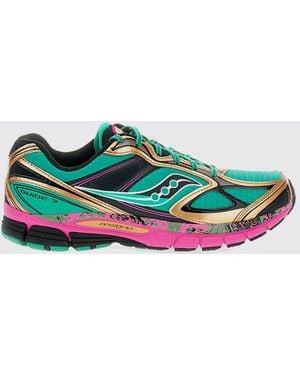 Saucony Progrid Guide Technical Fabric And Rubber Trainers - Green