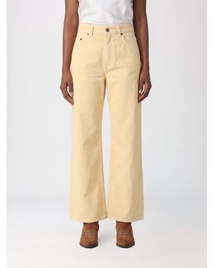 Haikure Vaqueros Anchos De Talle Alto En Denim De Lino Y Algodón - Neutro