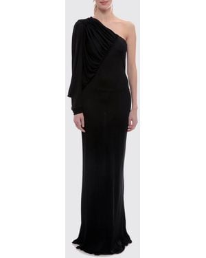 Saint Laurent Langes One-Shoulder-Abendkleid Von Aus Viskose-Jersey - Schwarz