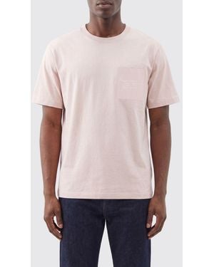 Maison Kitsuné Maison KitsunÉ Organic Cotton Crewneck T-Shirt With A Patch Pocket And Embroidered Logo - Blue