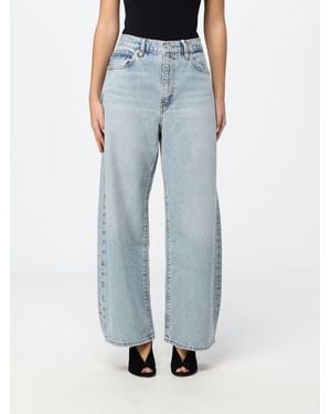 FRAME The Bow High-Waisted Cropped Wide-Leg Cotton Jeans - Blue