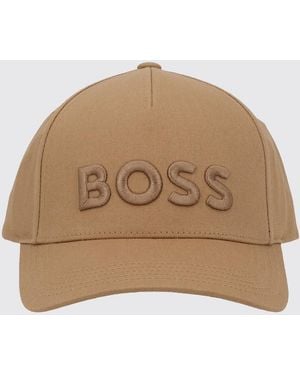 BOSS Baseballkappe Aus Baumwolle Mit Verstellbarem Ton-In-Ton-Logo - Natur