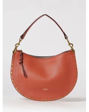 Isabel Marant Oskan Grained Leather Bag - Red