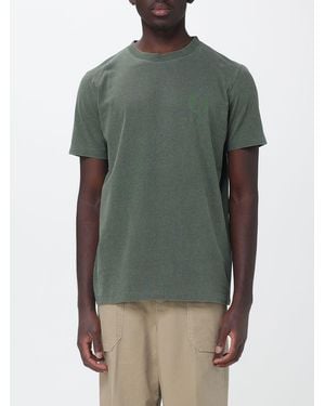 Murphy & Nye Crew-Neck Cotton T-Shirt With Contrast Back Logo - Green