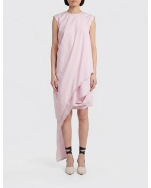 Jacquemus Cotton Blend Asymmetric Dress - Pink