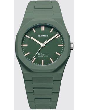 D1 Milano Polycarbonate Watch With Steel Case And Anti-Reflective Sapphire Glass - Green
