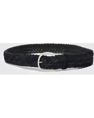 Orciani Woven Suede Belt - White