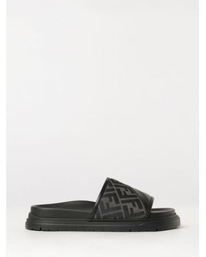 Fendi Diagonal Slides - White