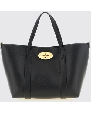 Mulberry Bayswater Grained Calf Leather Handbag With Postman's Lock - Black