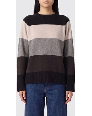 Kangra Gestreifter Pullover Mit Rundhalsausschnitt Und Relaxed Fit Aus Woll-Kaschmir - Blau