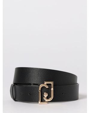 Liu Jo Grained Synthetic Leather Belt - Grey