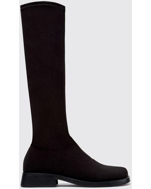 Camper Donna Recycled Nylon Knee-High Boots With An Elasticated Ankle - Black
