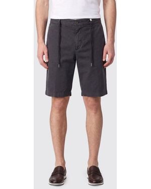 Myths Linen Drawstring Shorts - Blue
