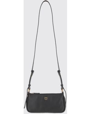Pinko Bolso Mini Half Moon De Piel - Blanco