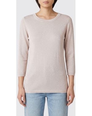 Roberto Collina Lurex-Rundhalspullover - Grau