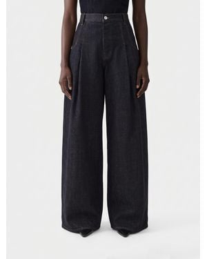 Jacquemus Le De-Nîmes Ovalo High-Waist Baggy Fit Jeans Aus Baumwoll-Denim - Schwarz