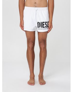 DIESEL Logo Swim Trunks Quickdry - White