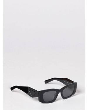 Prada Acetate Sunglasses With Nylon Lenses And Tone-On-Tone Logo - White