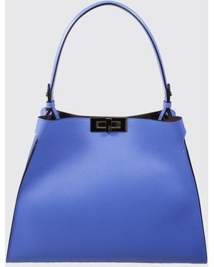 Fendi Way Medium Tote Bag - Blue