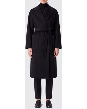 Max Mara Long Robe Coat - Black
