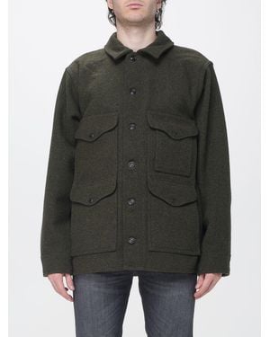 Filson Sobrecamisa Utility De Lana Con Bolsillos De Solapa Y Cuello Con Solapas - Negro