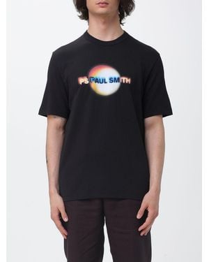 Paul Smith Organic Cotton T-Shirt With Logo - Black