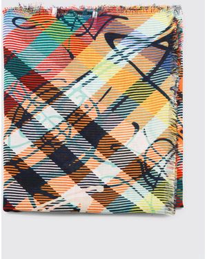 Vivienne Westwood Printed Wool Scarf - Grey