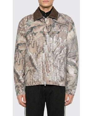 Represent Cotton Jacket With Camouflage Print - Grey