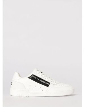 Versace Jeans Couture Leather Trainers With Logo - White