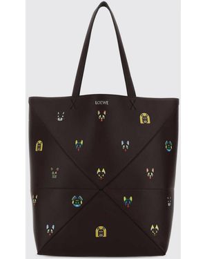 Loewe Louis Wain X Puzzle Fold Bag - Black