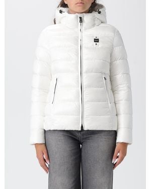 Blauer Jacke Damen - Weiß