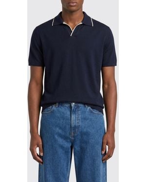 Paul & Shark Paul &Amp Shark Cotton And Silk Polo Shirt - Blue