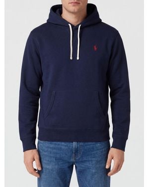 Polo Ralph Lauren Cotton Hoodie With Iconic Embroidered Pony Logo - Blue