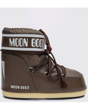 Moon Boot Icon Low Two-Tone Nylon Snow Boots With Logo - Black