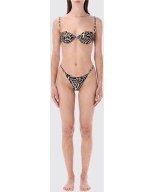 MATINEÉ Zebra Print Triangle Bikini With Underwire And Brazilian Briefs - Natural
