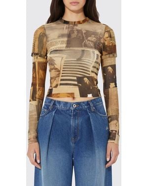 Jean Paul Gaultier Printed Technical Fabric T-Shirts - Blue