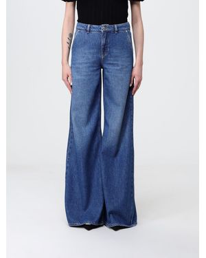 Blumarine Flared Cotton Denim Jeans - Blue