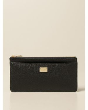 Dolce & Gabbana Credit Card Holder With Zip - Black