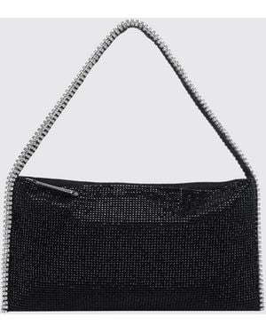 Benedetta Bruzziches Your Best Friend Aluminum Mesh Shoulder Bag With Crystals - White