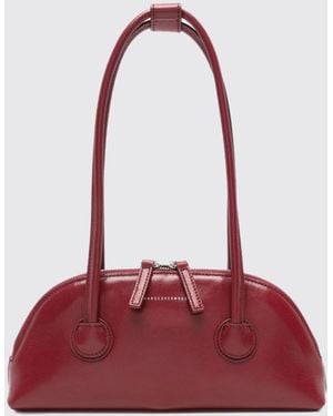 Marge Sherwood Sac D'Épaule Bessette En Cuir Demi-Lune Avec Double Anse - Rouge
