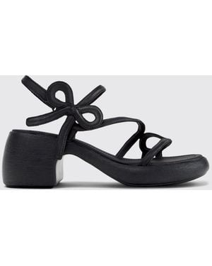 Camper Thelma Twins Bow-Detail Leather Sandals - White