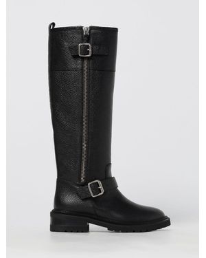 Via Roma 15 Flat Ankle Boot - Black
