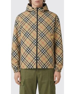 Burberry Check Polyester Hooded Jacket - Multicolour